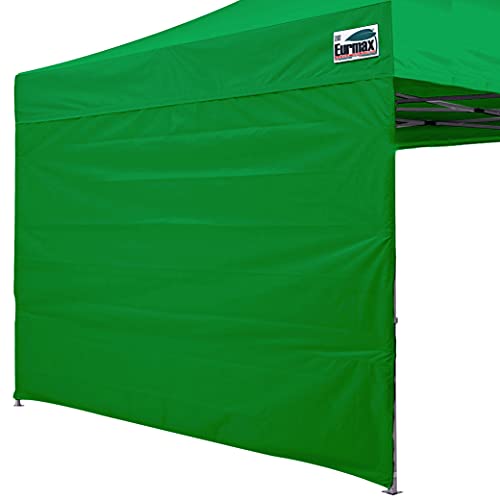 Image of Eurmax USA 10x10 Pop Up Canopy SunWall-UV Protection for Tents,Blocks Sunlight&Wind,Water Resistant Side Wall Only,Easy Hook & Loop Installation,Fit for 10FT Straight Leg Shelters&Gazebo,Kelly Green