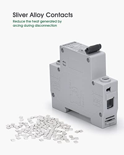 Chtaixi Ac Miniature Circuit Breaker, 20 Amp 120V/240V 1 Pole Din Rail Mount Circuit Breaker, Thermal Magnetic Trip, Solar Ac Disconnect Switch Mcb C20 #TOP5
