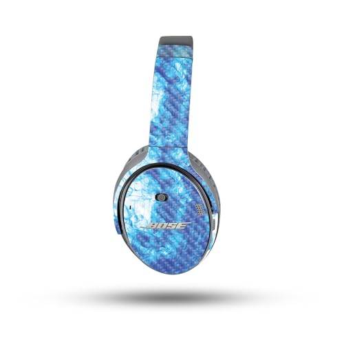 Image of MightySkins Carbon Fiber Skin Compatible with Bose QuietComfort 35 II Headphones - Vibrant Smoke | Protective, Durable Textured Carbon Fiber Finish | Easy to Apply