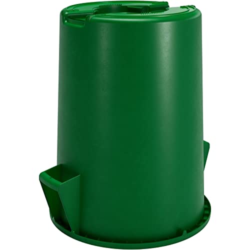 Image of SPARTA Bronco 20 Gallon Trash Can, Thick Polyethylene Bin, NSF Certified Waste Container with Top Handles, Bottom Handholds, Reinforced Base and Stackable, LLDPE, 20 Gallon, Green (Pack of 6)