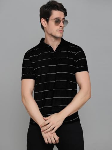 Image of INKKR Striped Polo Neck T-Shirt Dora Combo
