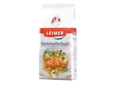 LEIMER Semmelbrösel 2kg - Hergestellt aus frisch gebackenem Weißbrot bestehend aus nur vier Zutaten für locker leichte Panaden (1x2kg)