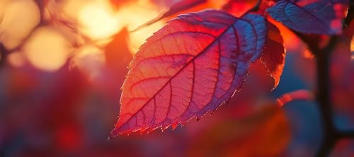 Gaming Mauspad, 20x40cmx3mm GroßEs Mousepad,wasserdichte Gewebe, Rutschfester Gummiunterseite, BüRobedarf, Verbesserte PräZision Und Geschwindigkeit, BläTter Rot JX2B-619