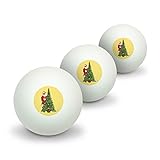 GRAPHICS & MORE Christmas Holiday Santa Decorating Tree Novelty Table Tennis Ping Pong Ball 3 Pack