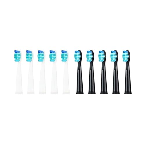 2/5/10 �����\�ȃu���V�w�b�h�уu���V Seago �ƌ݊�������AFairywill �d�����u���V FW/SG 507/508/515/551/917/959/908 �ƌ݊�������(5 Black 5 White)