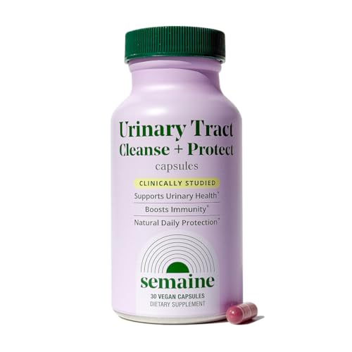 Semaine Urinary Tract Cleanse & Protect - 30 ct Bladder Support Supplement for Women Flushes Urinary Tract. Combines Cranberry Proanthocyanidins with Hibiscus