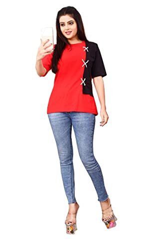 Image of Leriya Fashion Women's Solid Regular Fit T-Shirt