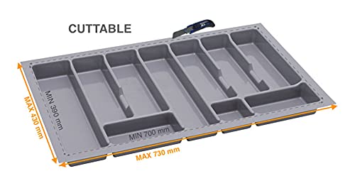 ALUSFERA Portaposate da Cassetto 80cm - Universale...