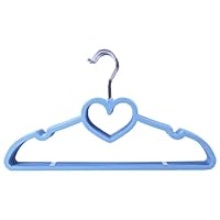 Generic Coat Hanger Clothes Hanger Durable Hanger Abs Heart Pattern Coat Hanger for Clothing Hanging/Blue/10Pcs