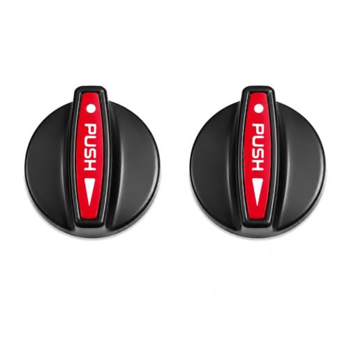 Image of Universal fit Knob for Gas Stove Replacement Parts | Long Lasting, Smooth Operation, Premium PVC On-Off Push Type 8 MM Spindle Black Knob for All Sleek Slim Modal Gas Stove (P2, Pack of 2)