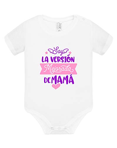 Los Eventos de la Tata. Body de Bebe para regalar a mamá Dia de la Madre.(Modelo Rosa, 3-6 Meses) La versión mejorada de Mamá