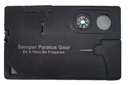 Semper Paratus Gear Gifts For Men Multitools - 10 In 1 Credit Card Pocket Multi Tool For Everyday Use - Home, Work Or Outdoors - Gifts For Men - Holiday Christmas Stocking Stuffers (1 Pack) #TOP7