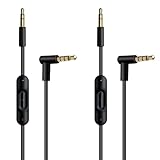 MQDITH Cord Replacement Compatible with Beats Studio,Solo,AUX Audio Cable Wire Compatible with Beats Pro,mixr More(Black,2PCS)