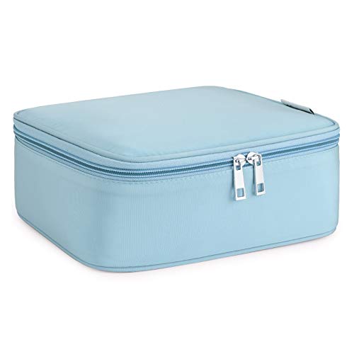 Travel Makeup Bag Large Cosmetic Bag Make up Case Organizer for Women and Girls (Sky Blue)