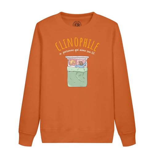 Sweatshirt enfant chat sommeil en coton confortable pour petit clinophile fainéant