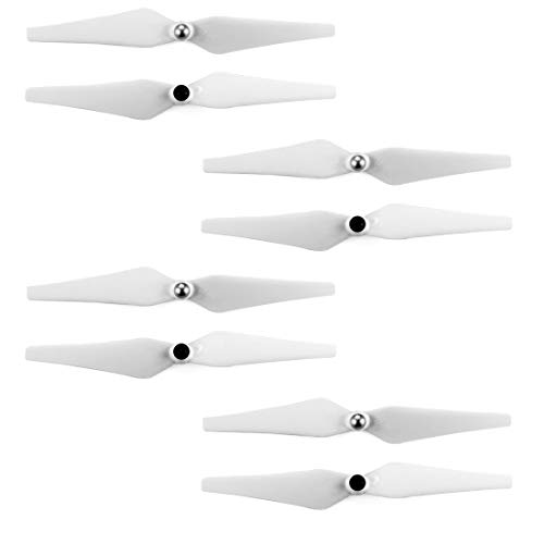 QWinOut 9450 CW CCW Self-Locking Propellers Self Tightening Props Compatible with DJI Phantom 2 Phantom 3 Vision Drone Spare Parts White Blades Drone Parts (4 Pair)