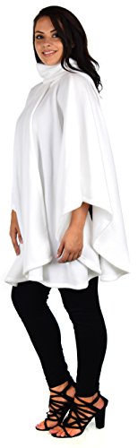 Dare2BStylish Women Poncho Style Fleece Cover Up with Muffler3