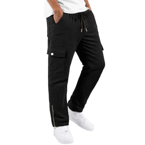 Pantalon jogging d'intérieur homme style militaire à coupe droite