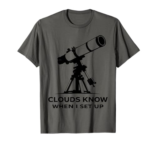 Funny Amateur Astronomy Telescope Stargazing Space Nerd Joke T-Shirt