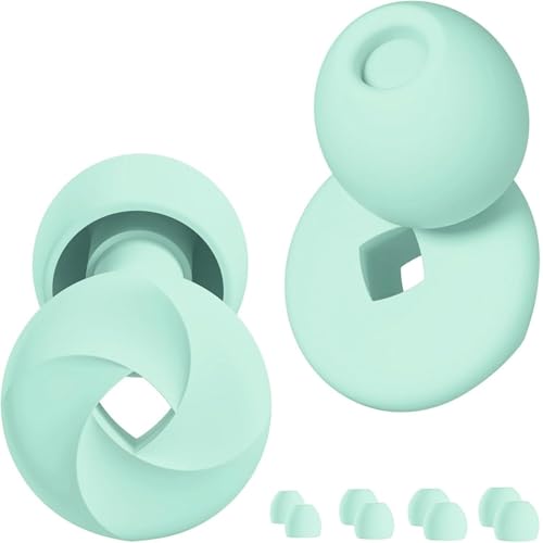 Image of Loop Earplugs for Noise Reduction High Fidelity Ear Protection for Concerts, Work, Noise Reduction, Studying, Musicians, Motorcycles, Relaxation - SNR 33 Filter Sound Blocking - Reusable Flexible Earplugs for Sleep - Travel , 4 Ear Tips in XS,S,M, L (Sea Green, One Size)