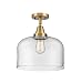 Innovations 447-1C-BB-G72-L One Light Flush Mount from Franklin Restoration Collection