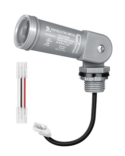 DEWENWILS 120VAC Dusk to Dawn Sensor, Light Sensor Switch, Swivel Mount, Photocell Light Control for Outdoor Low Voltage Transformer, 3 Pin Male to Male Connector Included, UL Listed