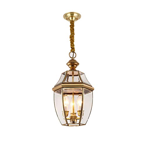 Lampe suspendue E27 en cuivre pour illuminer le couloir et le balcon moderne