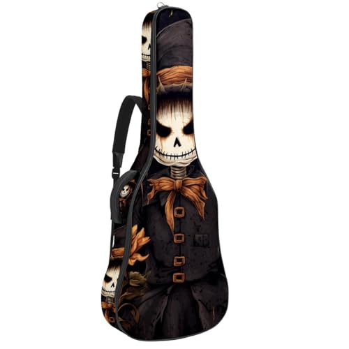 Housse de guitare acoustique 104 cm en Oxford imperméable motif citrouille d'Halloween