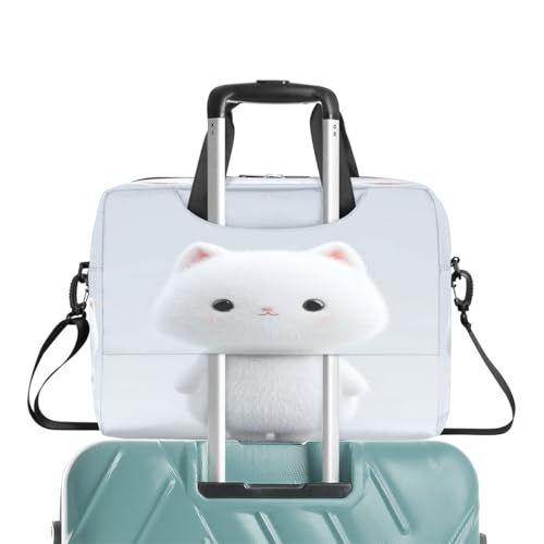 Bolso para portátil impermeable con gato blanco de 16 pulg miniatura 7