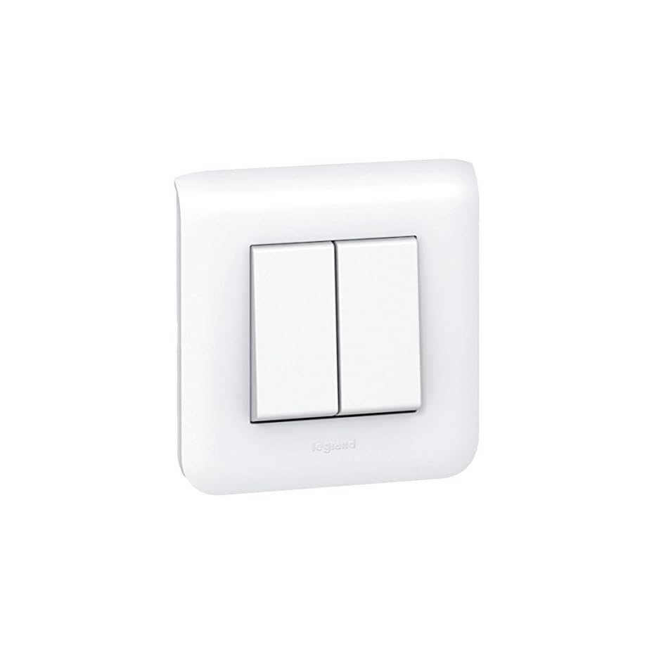 legrand 099692 mosaic interrupteur ou va et vient double complet, 10a, blanc