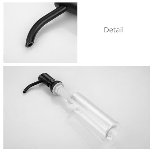 Maizoon Seifenspender für Küchenspüle mit 500 ml Flasche mit großem Fassungsvermögen, langlebig, leicht zu reinigen, um 360° drehbarer Pumpkopf, bequeme und vielseitige Lösung, Schwarz