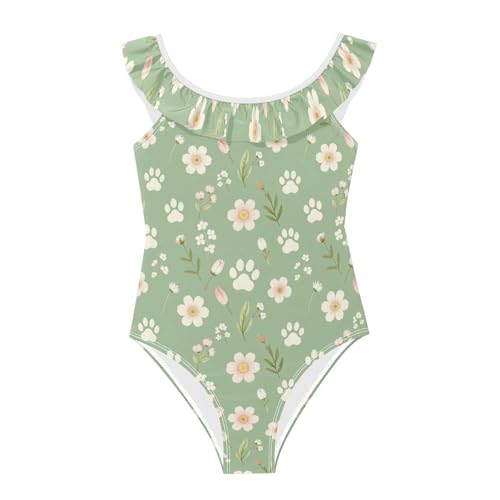 Maillot de bain fille doux qui ne irrite pas la peau 3 4 5 6 ans à volants
