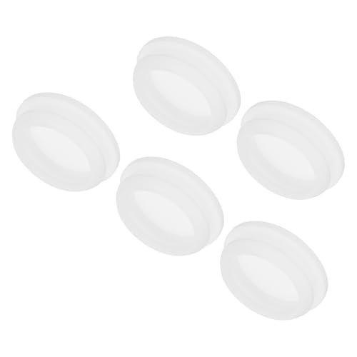Image of MECCANIXITY 5pcs Silicone Snap in Locking Hole Plugs,36.6mm /1.4 Inch Mounting Diameter Narrow Groove Width 5mm Panel Seal Cover Round for Kitchen Bulkheads Waterproof Sealing Plugs Clear