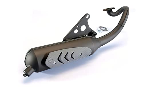 Tubo escape tubarro Polini acero negro homologado SR AC LC 1994 1995 1996 PLN2000317