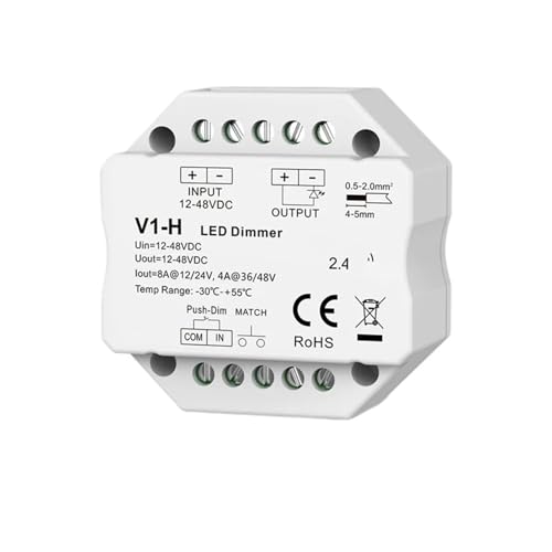 Variateur LED couleur simple V1-H 12V 24V 36V 48V pour ruban lumineux