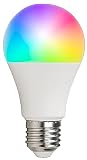McShine - WiFi Smart LED Glühlampe Leuchtmittel | Smart Home WLAN Birne 10W, RGB + CCT, Farbe + Helligkeit einstellbar über Alexa, Google Assistant, Tuya App ideal für smarte Haussteuerung