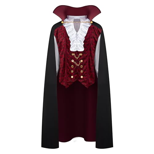 Spooktacular Creations Renaissance Medieval Scary Vampire Deluxe Halloween Costume for Men Role-Playing Sins Cosplay