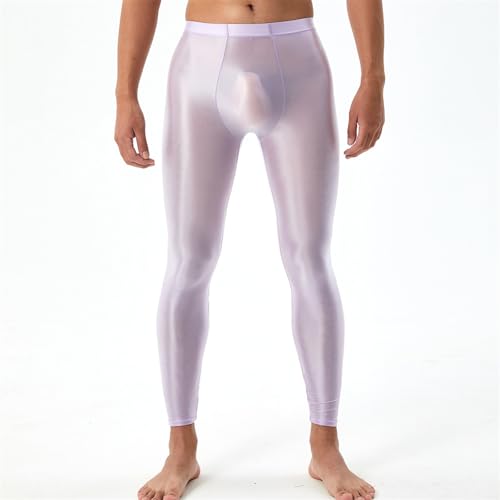 Mens Pantyhose Glossy Sexy Leggings Sissy Underwear Body Shapers Pants See Through Tights4