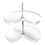 Rev-A-Shelf 28" biały polimerowy nerka leniwe Susans 2-półkowy, 71 cm