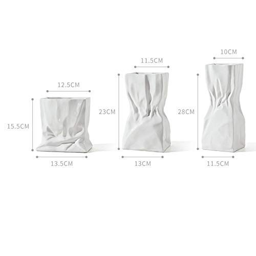 Vase céramique Origami pour fleurs séchées sur table basse de salon - 5