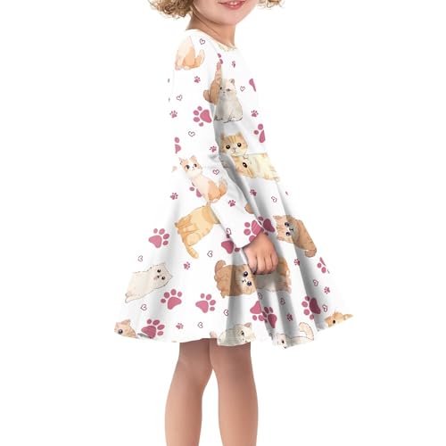 Dress for Girls Loose Long Sleeve Flowy A Line Midi Dress Fall Crew Neck Elegant Party Fit and Flare Dresses4