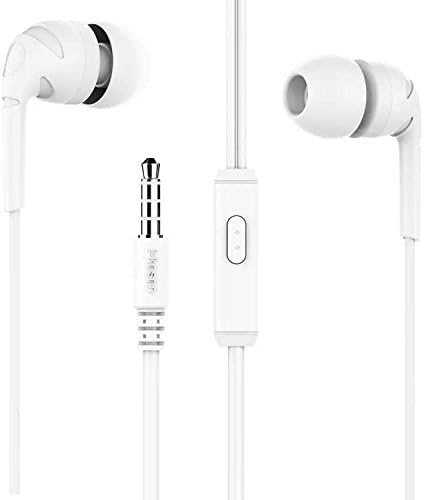 in-Ear Earbuds Headphones with Mic/Controller (White)