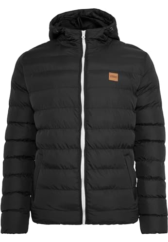 Urban Classics Basic Bubble Jacket Homme, Noir (Black/White/Black 61), M