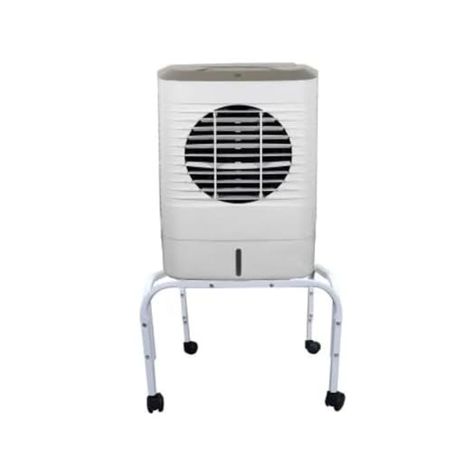 Image of Mumma's LIFE Heavy-Duty Cooler Stand with Wheels | Metal Trolley for Home & Outdoor | Rust-Resistant Black Finish | 360 Rotating Wheels | 100kg Load Capacity | Cooler Movable Stand (White)