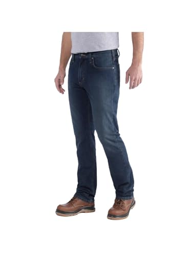 Carhartt, Herren, Rugged Flex® Jeans mit 5 Taschen, gerader Passform und schmal zulaufendem Bein, Superior, W32/L32
