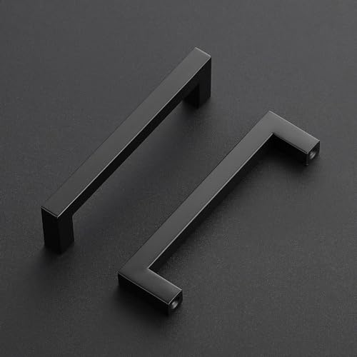 Ravinte 30 Pack Kitchen Door Handles Black Handles for Cupboards 128mm Cupboard Pulls Kitchen Cabinet Pulls Square Bar Wardrobe Hardware Cabinet Door Hardware - Image 4