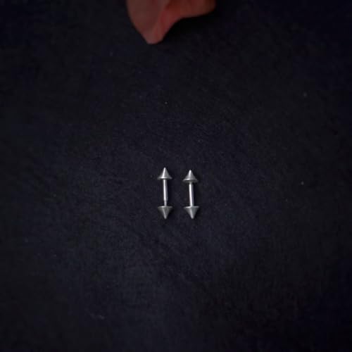 Image of Quirksmith 925 Sterling Silver Bugadi Earrings /Helix Piercing Studs with 925 Stamp And Certificate Of Authenticity /Gift for women