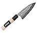 Ikeuti Cuchillo de Cocina Deba Japones Artesanal Kozabe Hoja martillada 10.5 cm- Cuchillos de Cocina Profesionales - Forjado a Mano