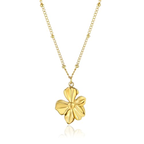 14K Gold Heart Necklace for Women Boho stainless steel waterproof Cute Dainty Love Pendant Necklaces for Women