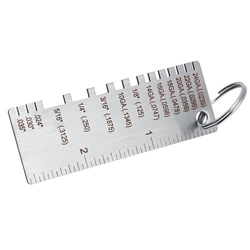 Calibrador para espesor de láminas metálicas de acero inoxidable miniatura 9